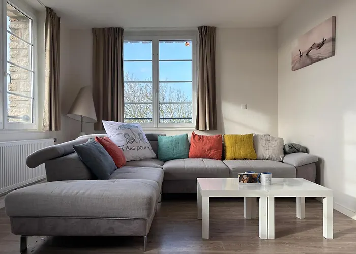 Les Sables D'or Grand Lumineux Bien Equipe 1er Etage Vue Panoramique Sur Campagne Pres Superette, A 600 M Proche Omaha Et Pointe Du Hoc Parking Gratuit, Garage A Disposition