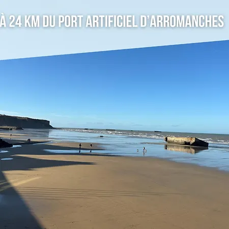 Lejlighed Les Sables D'or Grand Lumineux Bien Equipe 1er Etage Vue Panoramique Sur Campagne Pres Superette, A 600 M Proche Omaha Et Pointe Du Hoc Parking Gratuit, Garage A Disposition *